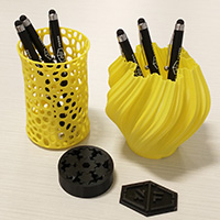 3D printed pen holder fidget spinner North Forge logo