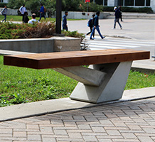 Barkman Concrete created prototypes of this bench in the FabLab