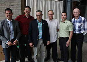 July 12, 2012 - with Minister Tony Clement and Future Winnipeg Mayor, Brian Bowman (assumed office in 2014)