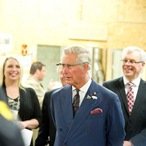 Prince Charles visits the FabLab in 2014